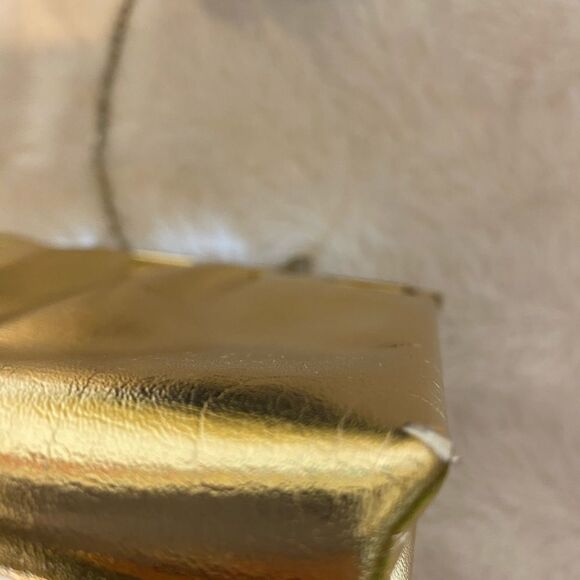 Vintage!  Gold Clutch Purse & Shoulder Bag - Picture 3 of 8